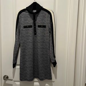 Pam & Gela black and white long sleeve dress